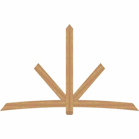 Ekena Millwork Alberta Timber Gable Bracket, Western Red Cedar, 108"W x 68"H x 1 1/2"D x 5 1/2"F, 15/12 Pitch GBW108X68X0206ALB00SWR